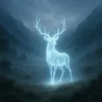 Spirit Deer in the Misty Valley