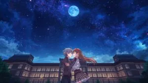 Starlit Confession on the School Rooftop