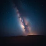 Starry Night Sky Over Desert Dunes