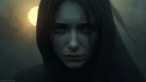 Tears Falling Over a Silent Moon