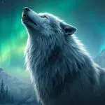 The Frost Wolf of the Northern Lights