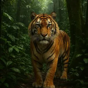 Tiger in Rainforest