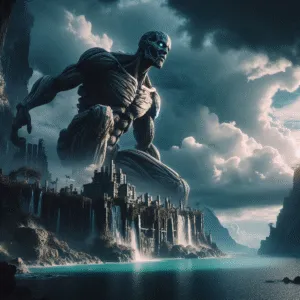 Titan Guarding Obsidian Fortress