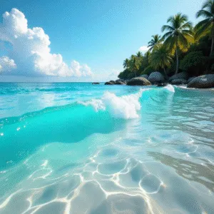 Tropical Beach with Crystal Clear Waters