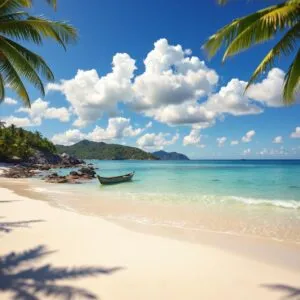 Tropical Beach with Turquoise Waters