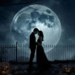 Werewolf Couple at Full Moon