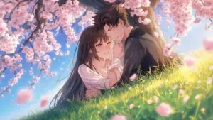 Whispers of Love Under Sakura Trees