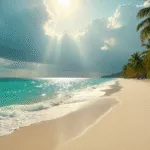White Sand Beach with Turquoise Waters