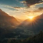 Golden Sunrise Over the Valley