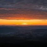 Sunset Over Rolling Hills