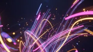 Abstract Neon Lights Party New Year Vibe