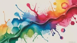 Abstract Watercolor Paint Splatter Vibrant