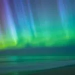 Aurora Australis Southern Lights Ocean Horizon View