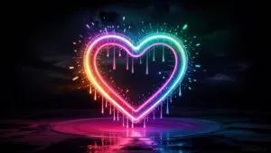 Bleeding Heart Neon Light