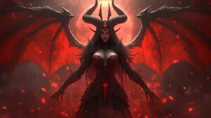 Diablo IV Lilith Mother of Sanctuary Red Smoke