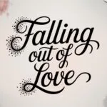 Falling Out of Love Aesthetic Watercolor Typography