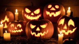 Halloween Pumpkin Carving Spooky Candles