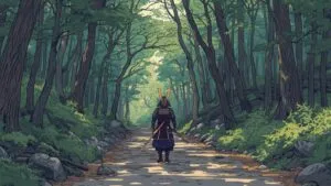 Historical Fantasy Samurai Armor Forest Path