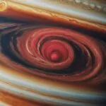Jupiter Great Red Spot Storm Detail