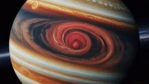 Jupiter Great Red Spot Storm Detail