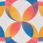 Minimalist Circle Intersection Geometric Art