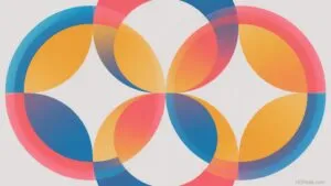 Minimalist Circle Intersection Geometric Art