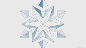Minimalist Snow Flake Geometric Art