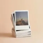 Old Polaroid Photo Stack Image