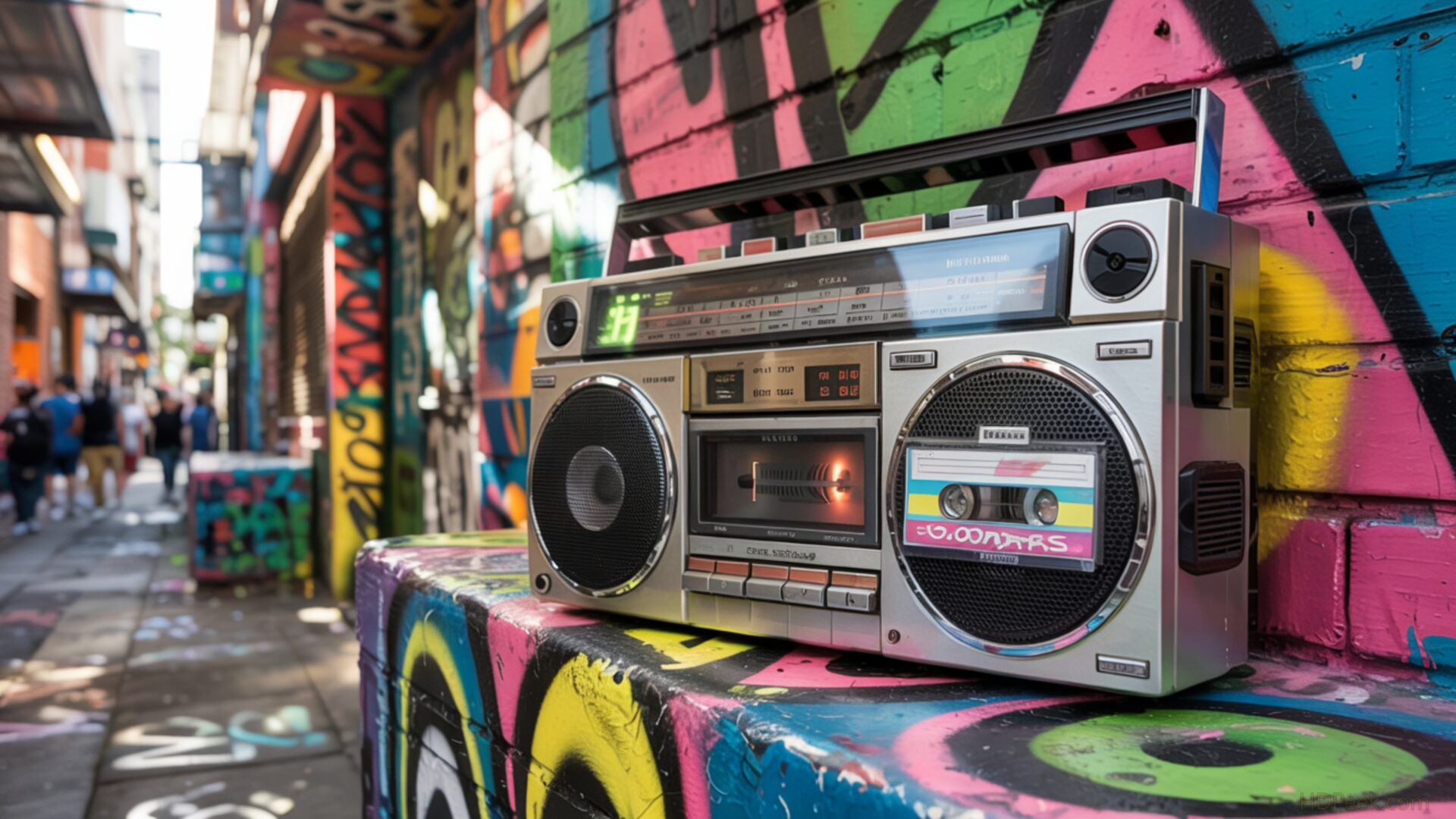 old school boombox stereo player 80s portable music wallpaper, retro, 80s portable music, hip hop, old school boombox stereo player, urban, desktop, mobile, background