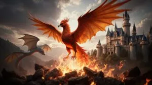 Phoenix Rising Ashes Fire Rebirth