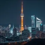Seoul Namsan Tower City Night
