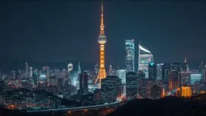 Seoul Namsan Tower City Night