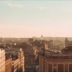 Sepia Tone City View Photo