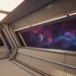 Space Station Interior Minimalist Design