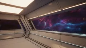 Space Station Interior Minimalist Design