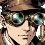 Steampunk Inventor Detailed Goggles Workshop Art