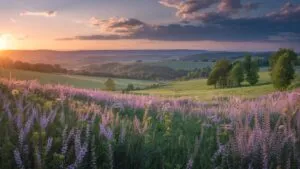 Sunlit Meadows in Bloom