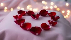 Valentine Rose Petals Heart Bokeh Romantic