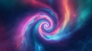 Vibrant Aurora Borealis Abstract Swirl