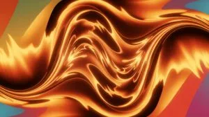 Vibrant Fire Flames Abstract Energy Flow