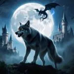 Werewolf Transformation Moonlit Forest