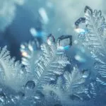 Winter Ice Crystal Macro Blue Aesthetic