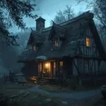Witch Cottage Dark Woods Smoke
