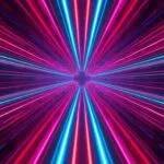 Abstract Electric Current Flow Neon Grid