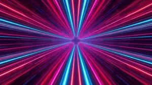 Abstract Electric Current Flow Neon Grid