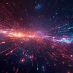 Abstract Science Code Binary Matrix Flow