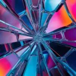 Abstract Shattered Glass Fragment Detail