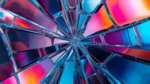 Abstract Shattered Glass Fragment Detail