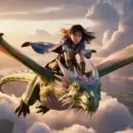 Action Packed Anime Girl Power Duo Dragon Ride