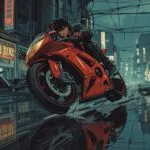 Akira Kaneda Red Bike Slide